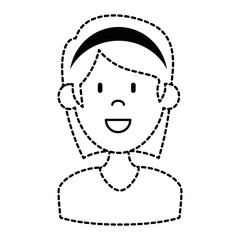 Obraz premium beautiful woman avatar character vector illustration design