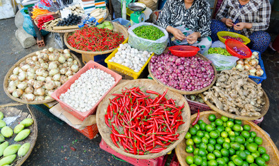 food market in Vietnam