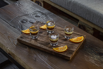 Bar alcoholic shots, mix cocktail