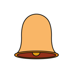 christmas bell icon over white background vector illustration