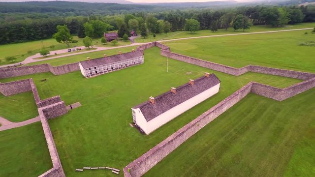 Aerial view of the Fort Frederick State Park in Maryland.