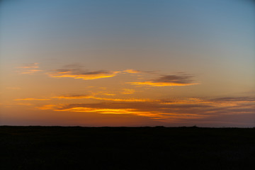 sunset in the desert