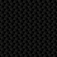 Triangle seamless background. Modern triangular geometric pattern. Black polygon texture. Vector illustration.