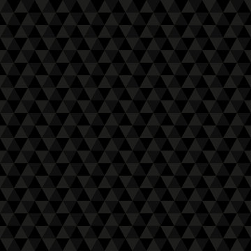 Triangle seamless background. Modern triangular geometric pattern. Black polygon texture. Vector illustration.