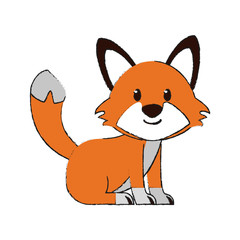Cute fox cartoon icon vector illustration graphic design