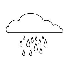 cloud rainy sky isolated icon vector illustration design