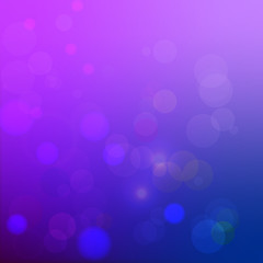 background with blue and purple bokeh effects . Vector illustration.