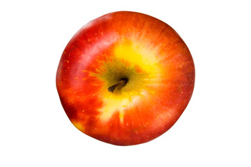 Ripe apple on a white background.