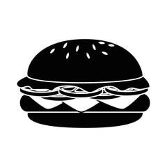 delicious burger isolated icon vector illustration design