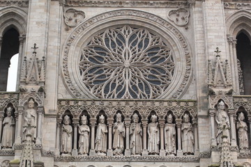 La grande rosace de la cathédrale d'Amiens