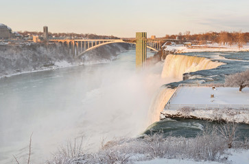 Bridal Veil Falls from the Goat Island, in Niagara, Canada