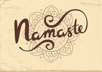 Namaste vector lettering.