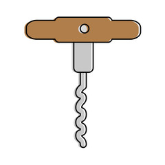 kitchen corkscrew isolated icon vector illustration design