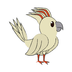 Cute parrot bird cartoon icon vector illustration graphic design