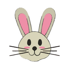Cute rabbit cartoon icon vector illustration graphic design
