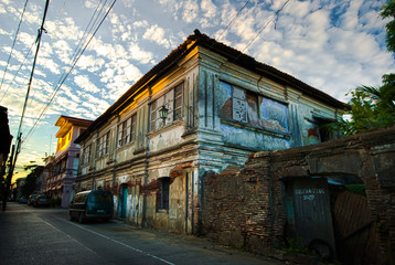 beautiful old houses along Gen. Luna St., Vigan, Ilocos Sur, Philippines