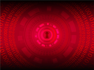 Cyber security red background