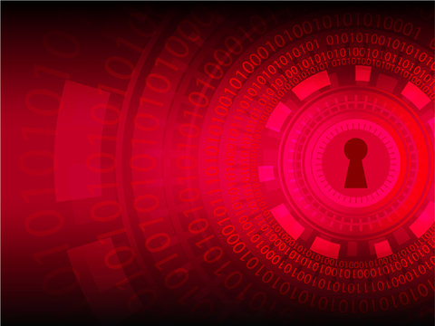 Macadam Regnfuld Spænde Cyber security red background Stock Illustration | Adobe Stock