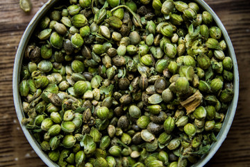 Cannabis seeds on the table