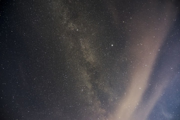 milky way on night sky.
