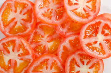 Tomato slices background