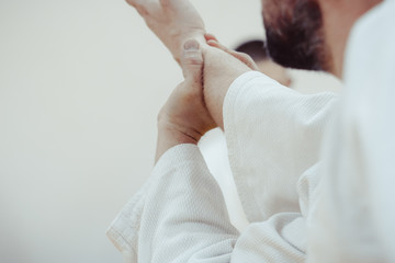 combat grip close-up