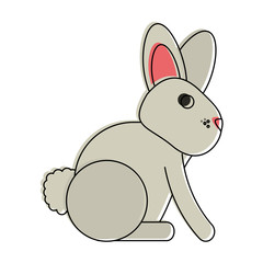 Cute bunny cartoon icon vector illustration graphic design