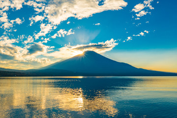 山中湖の夕焼け2017