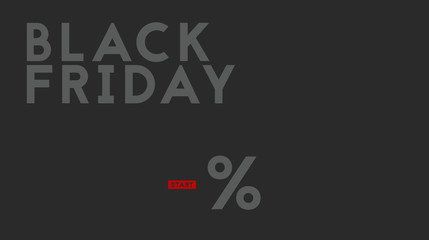 Black Friday text with red start button
