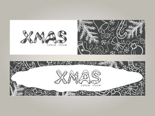 Christmas Doodle Banners