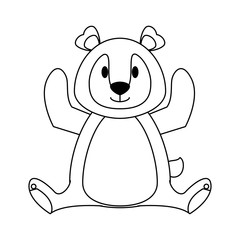 Cute bear cartoon icon vector illustration graphic design