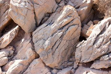 Stones on a beach macro close-up