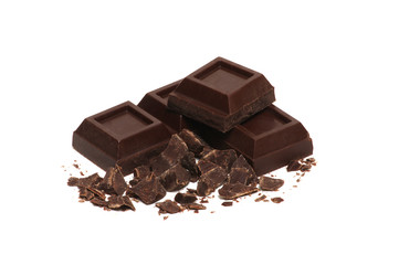 broken bar of dark chocolate