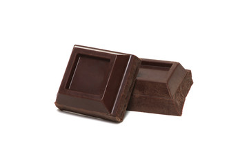 chocolate bars isolated on white