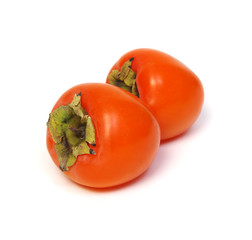 Persimmon fruit isolated on white