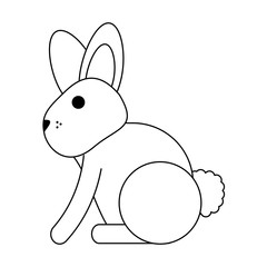 Cute rabbit cartoon icon vector illustration graphic design