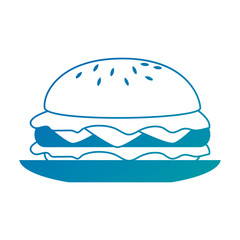 delicious burger isolated icon vector illustration design