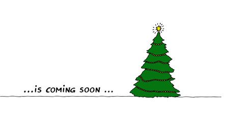 Naklejka na ściany i meble Weihnachtsbaum .. coming soon..