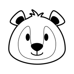 Cute bear cartoon icon vector illustration graphic design