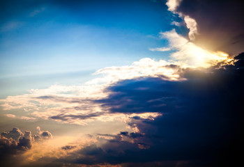 Cloudscape with a Sunlight