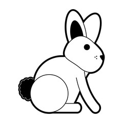 Cute bunny cartoon icon vector illustration graphic design