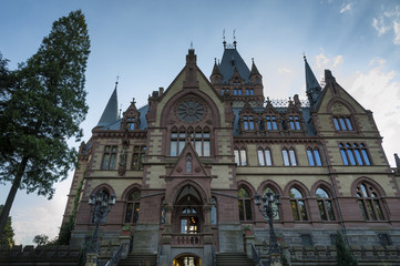 Fototapeta premium The beautiful Drachenburg Castle near Koenigswinter - Bonn, North Rhine-Westphalia in Germany.