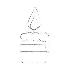 Christmas candle isolated icon vector illustration graphic design