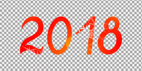 Figures 2018 on a neutral background, new year, isolate, vector design element for new years day, christmas, winter holiday, new years eve, silvester