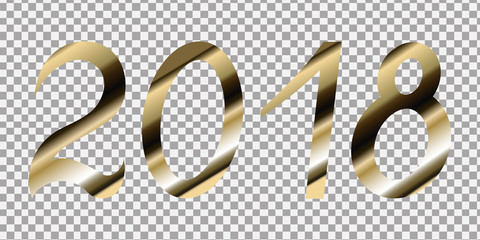 Figures 2018 on a neutral background, new year, isolate, vector