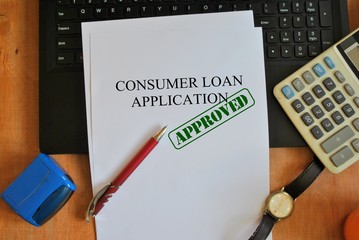 Consumer loan application - obrazy, fototapety, plakaty