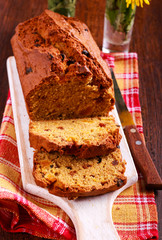 Fruit pumpkin wholemeal bread,