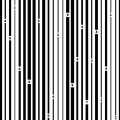 Black and white barcode, seamless pattern