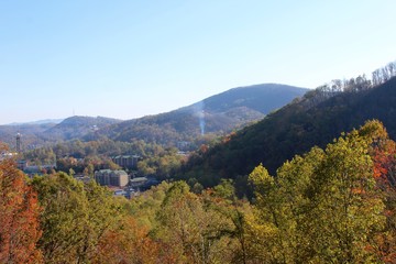 The small mountain town in the smoky mountains Tennessee.