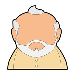 cute grandfather avatar character vector illustration design